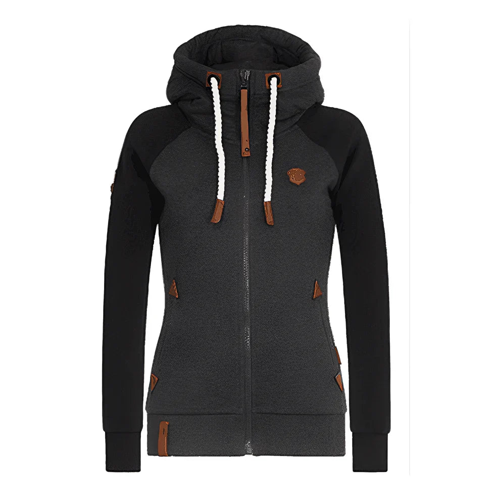 Sweat à capuche femme confortable à cordon de serrage
