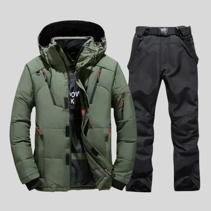 Ensemble de sports d'hiver chaud et isolant pour homme