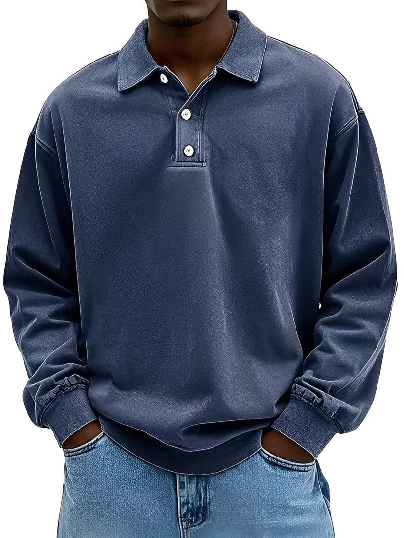 Polo homme élégant manches longues