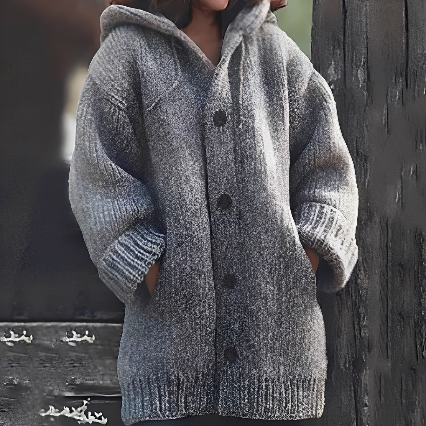 Écharpe pour femme Gilet Capuche Confortable