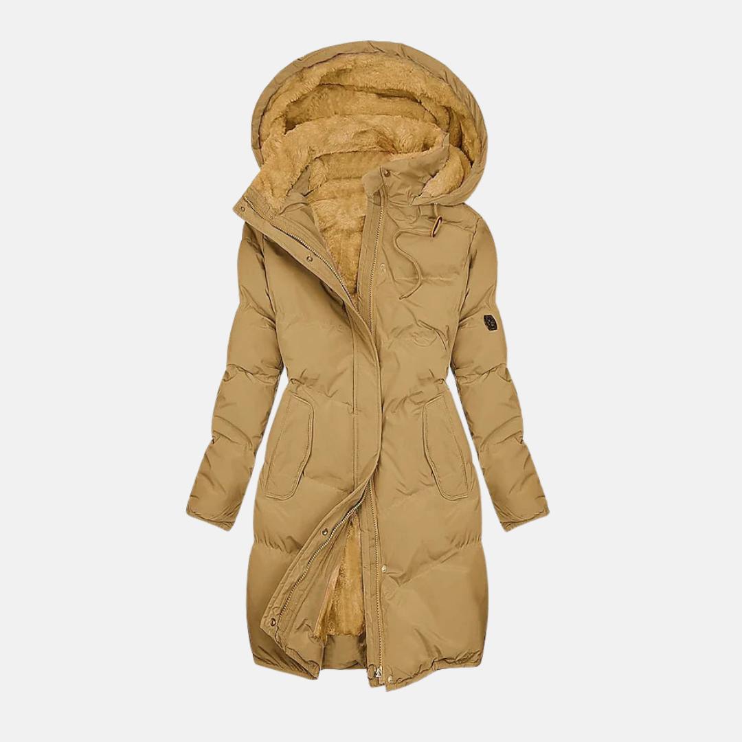Manteau d'hiver isolé et rembourré à capuche réglable