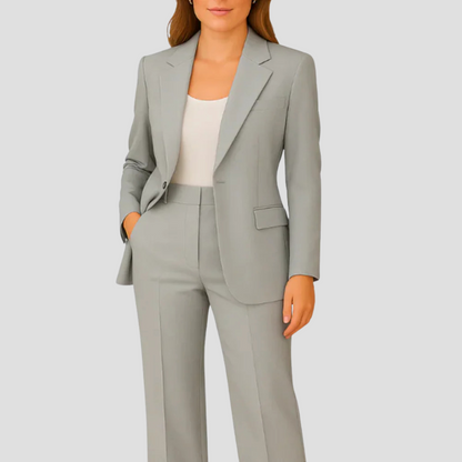 Ensemble tailleur-pantalon pour femme avec long blazer