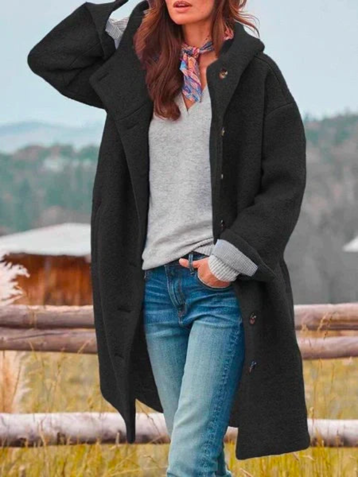 Manteau d'hiver douillet Élégant