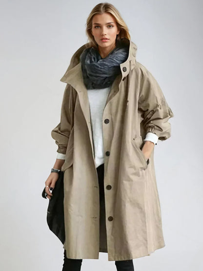 Manteau long élégant d'hiver pour femme