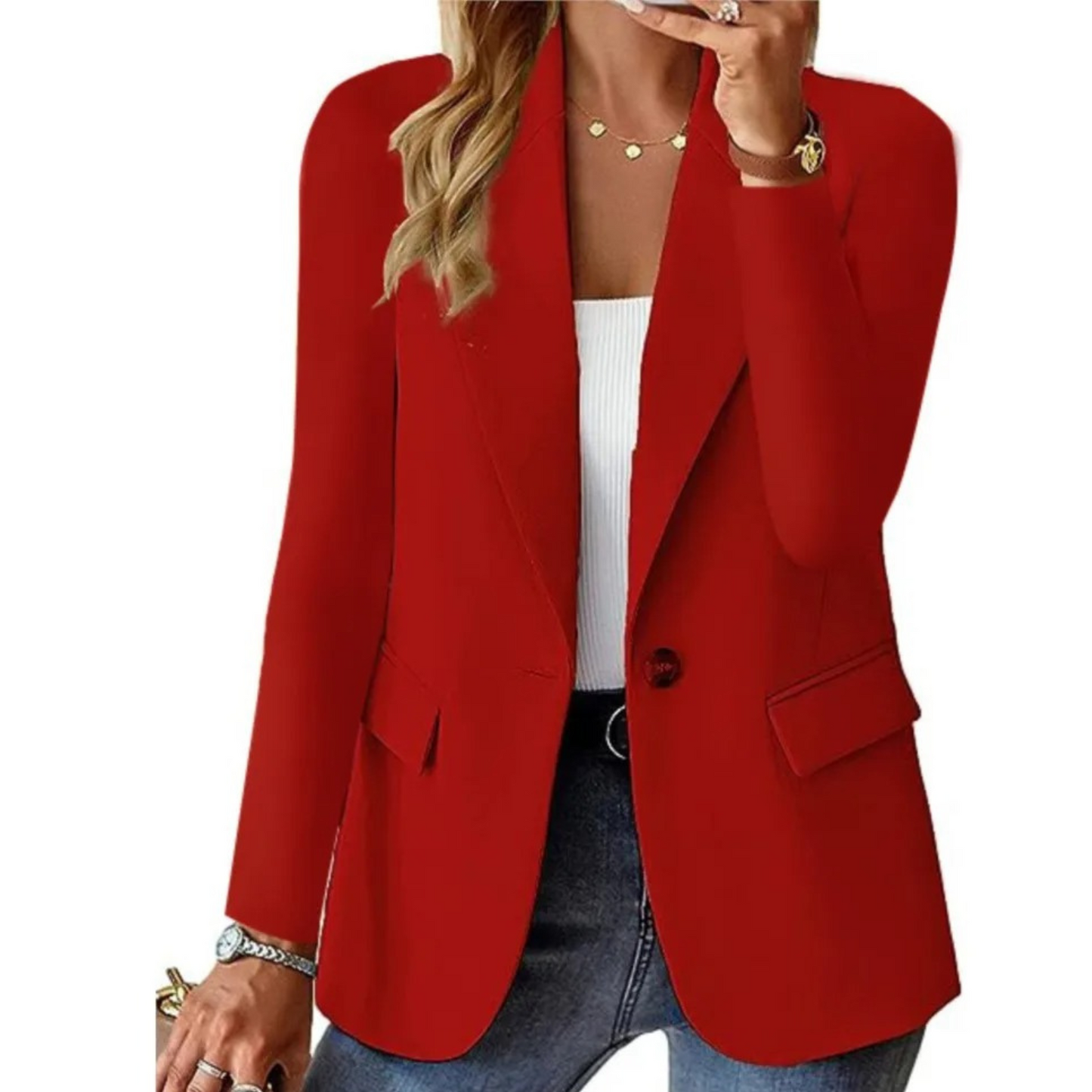 Chaussures pour femmes ne conviennent pas, corrigé : Blazer femme manches longues élégant boucle automne
