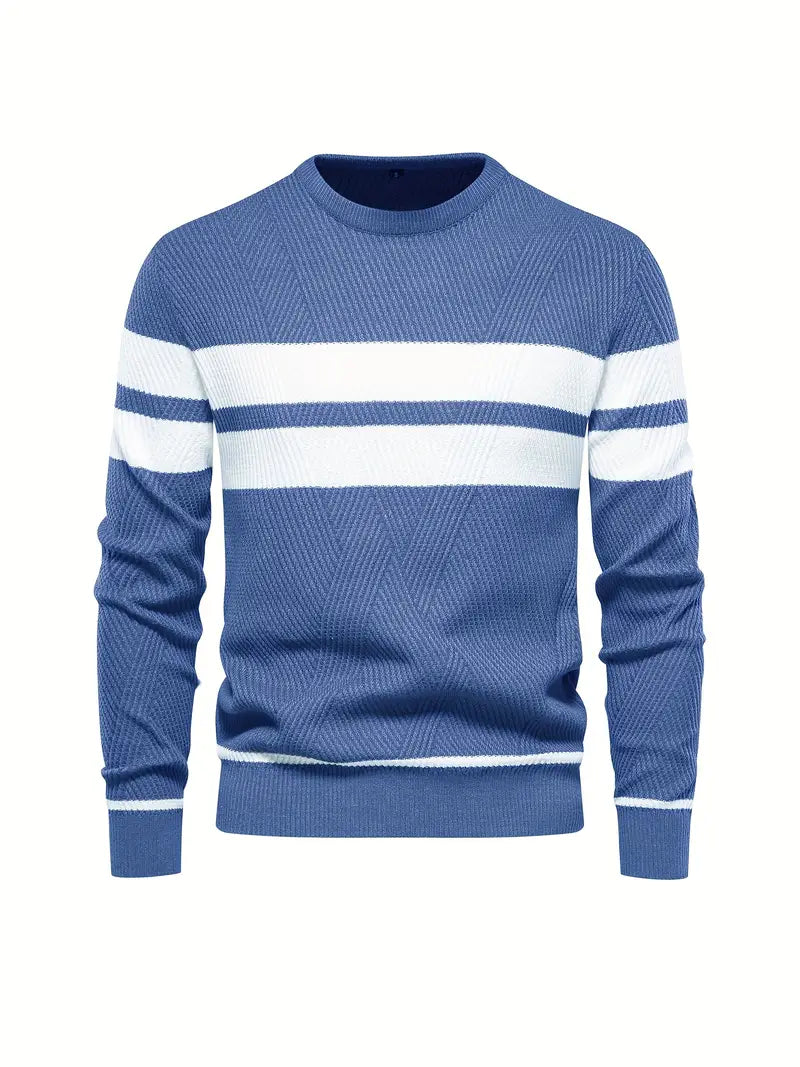 Pull-over homme motif rayé moderne