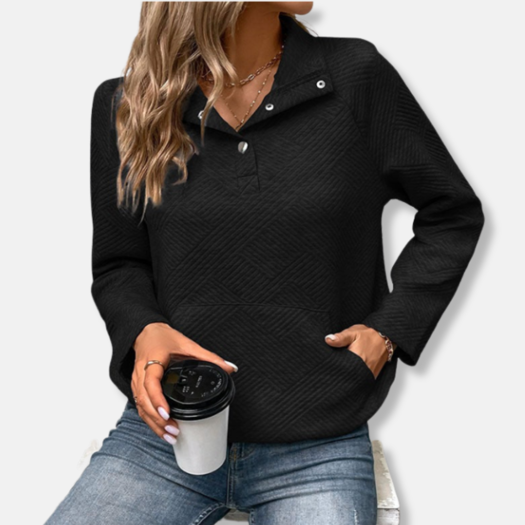 Sweat-shirt douillet avec col en coton