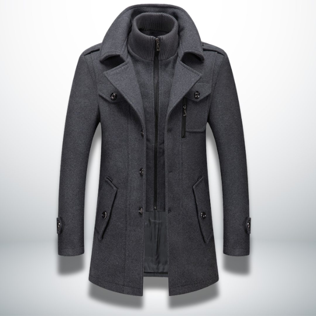 Manteau homme moderne fermeture boutonnée