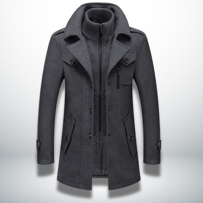 Manteau homme moderne fermeture boutonnée