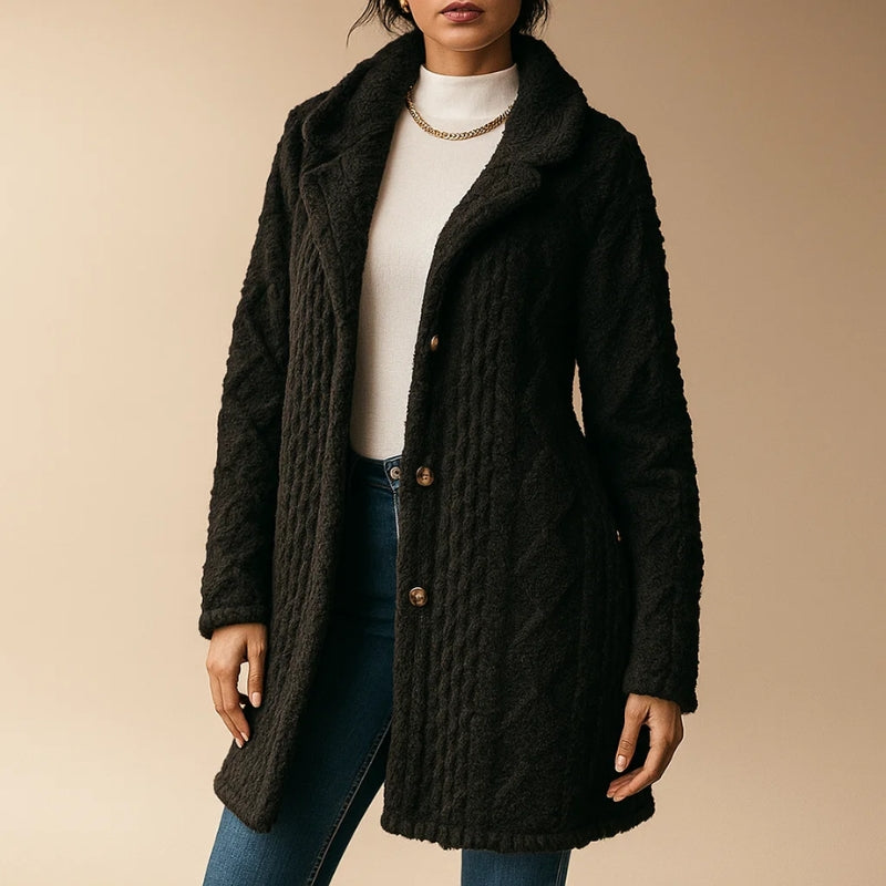 Manteau en peluche doux pour femme Nova Style