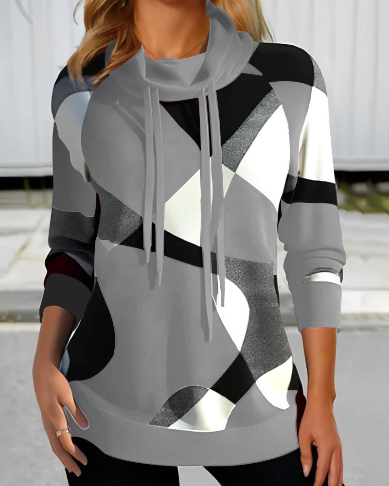 Sweat à capuche élégant avec blocs de couleur