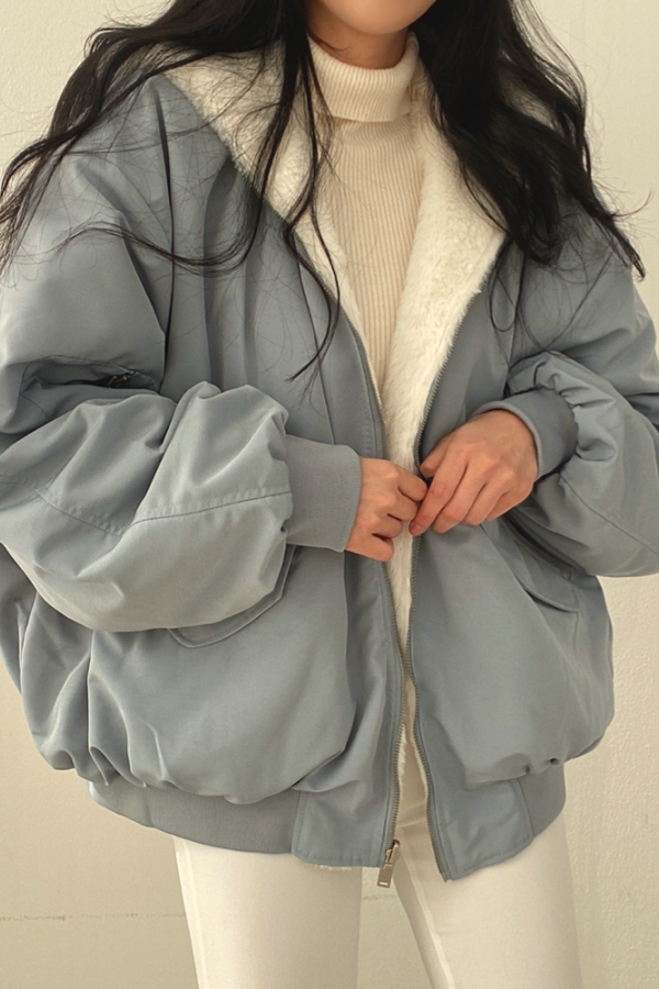 Veste d'hiver chaude pour femme doublée Sherpa