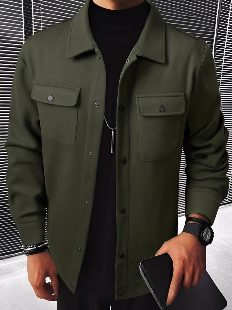 Veste à carreaux confortable avec poches pour homme