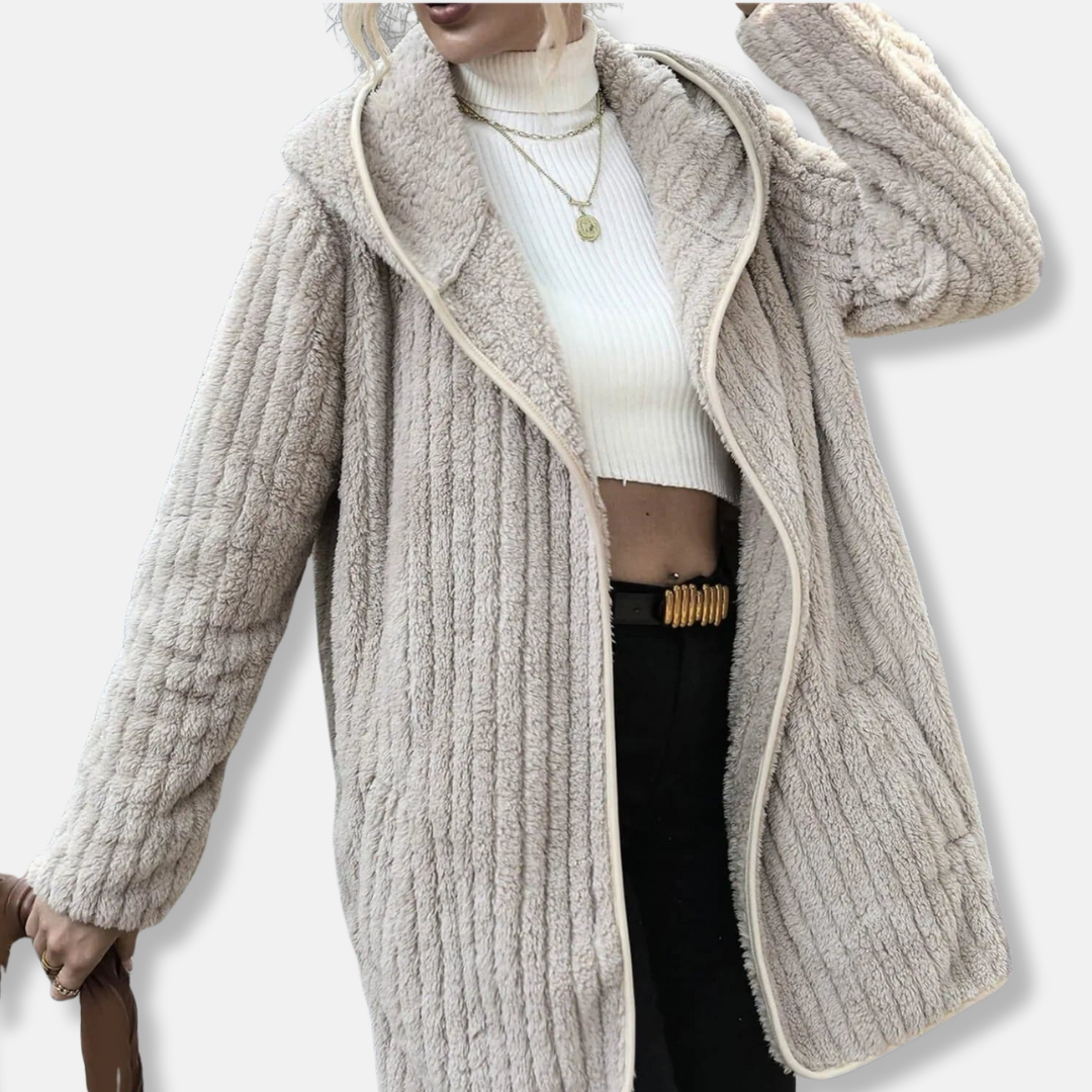 Cardigan oversize en molleton à capuche