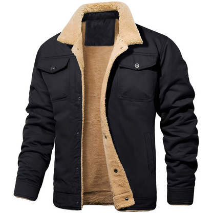 Veste d'hiver homme chaude doublée extérieur