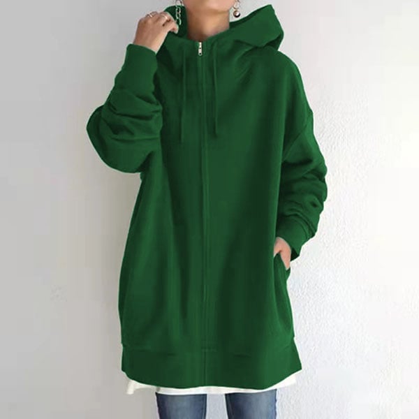 Parka femme capuche fermeture éclair automne-hiver