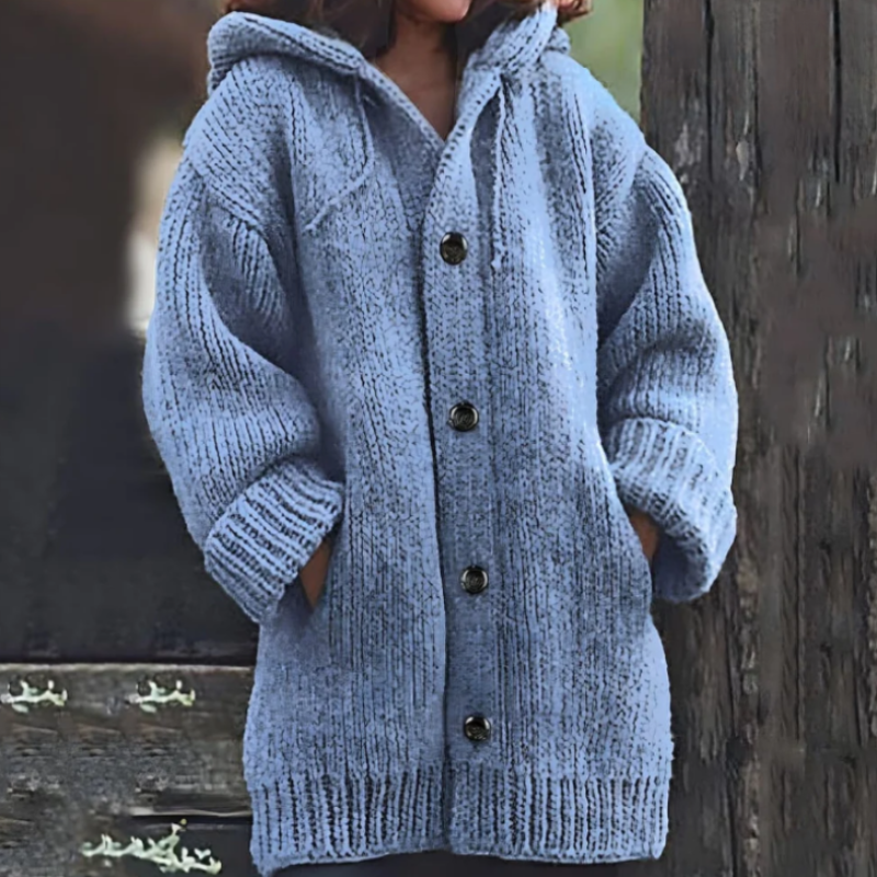 Gilet surdimensionné chaud à capuche