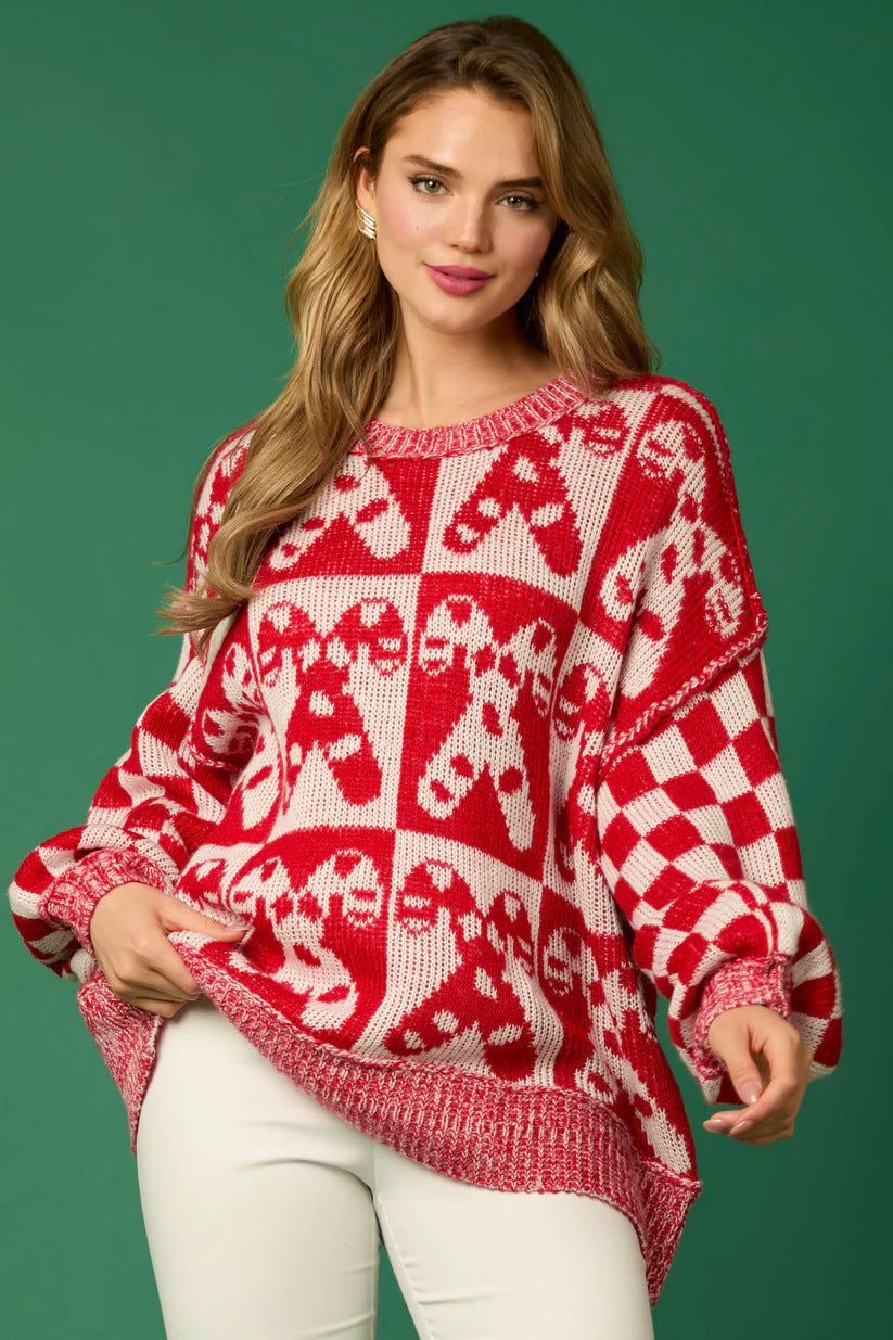 Pull de Noël Motif Pain d'épices
