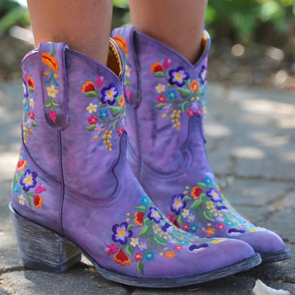 Bottes de cowgirl imperméables au look rétro