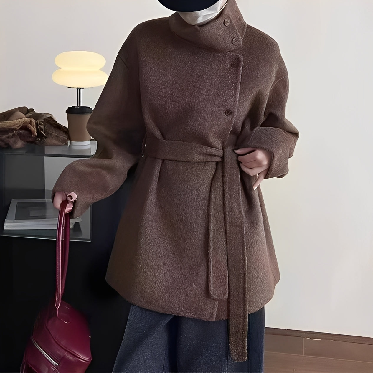 Manteaux en laine confortables pour femmes grandes tailles