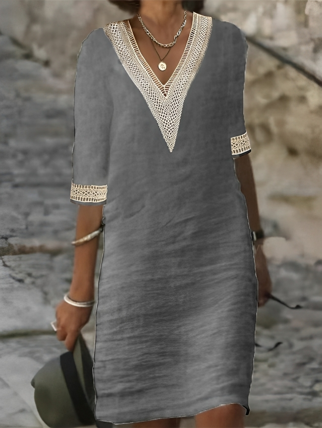 Robe d'été femme lin confortable élégante