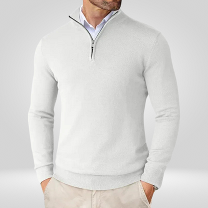 Pull homme slim fit zippé