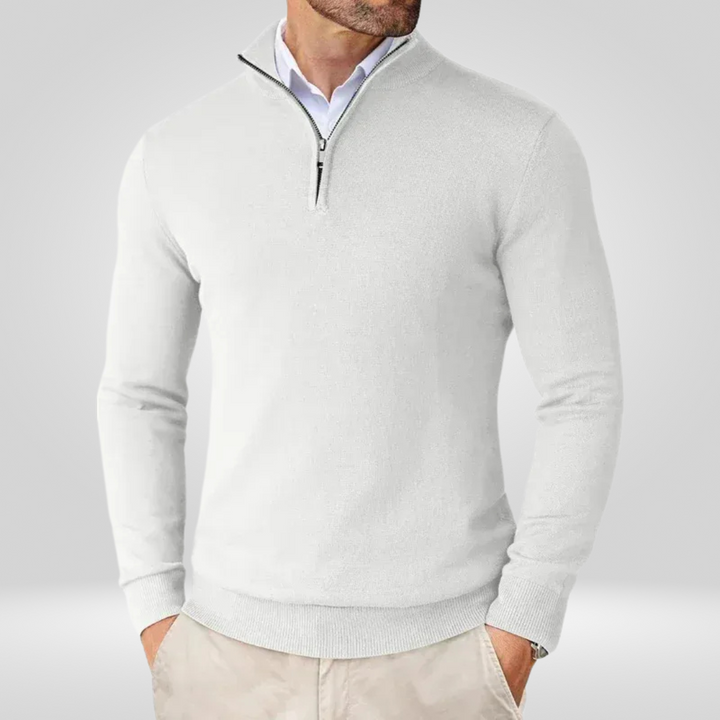 Pull homme slim fit zippé