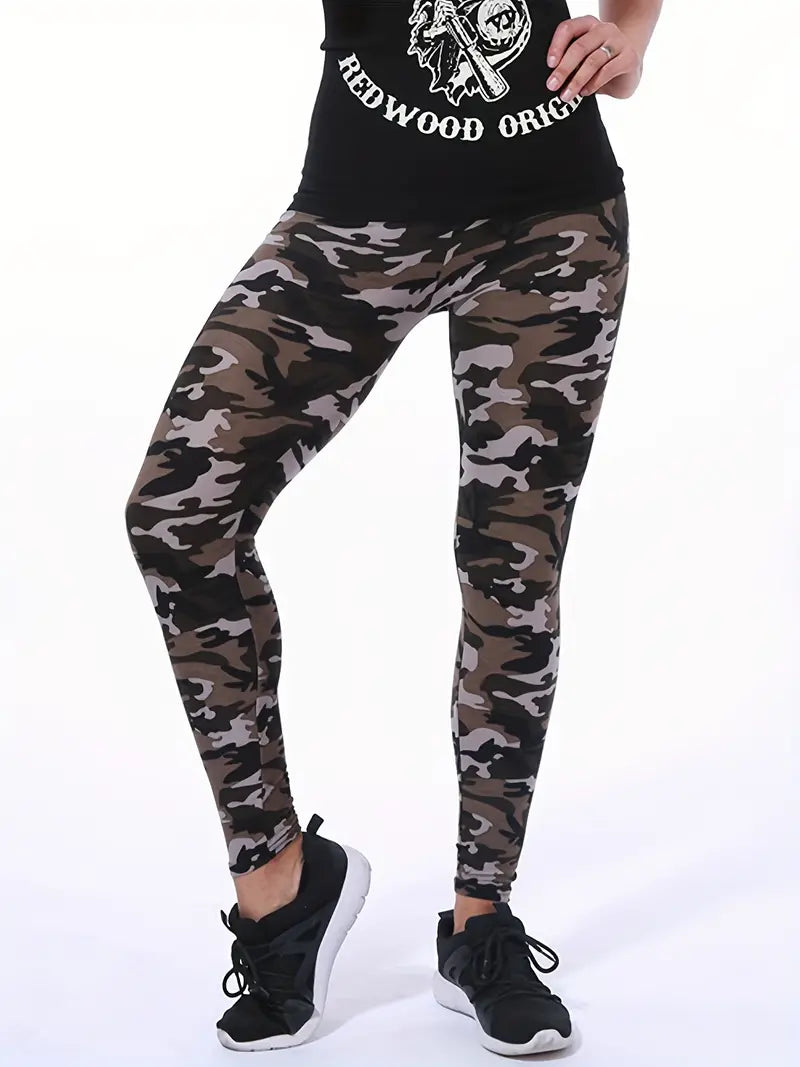 Aurora - Pantalon Confort Camouflage Taille Haute