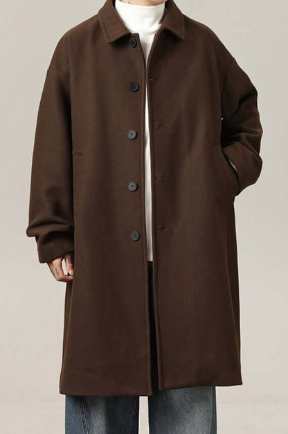 Manteau en laine oversized classique et élégant pour homme