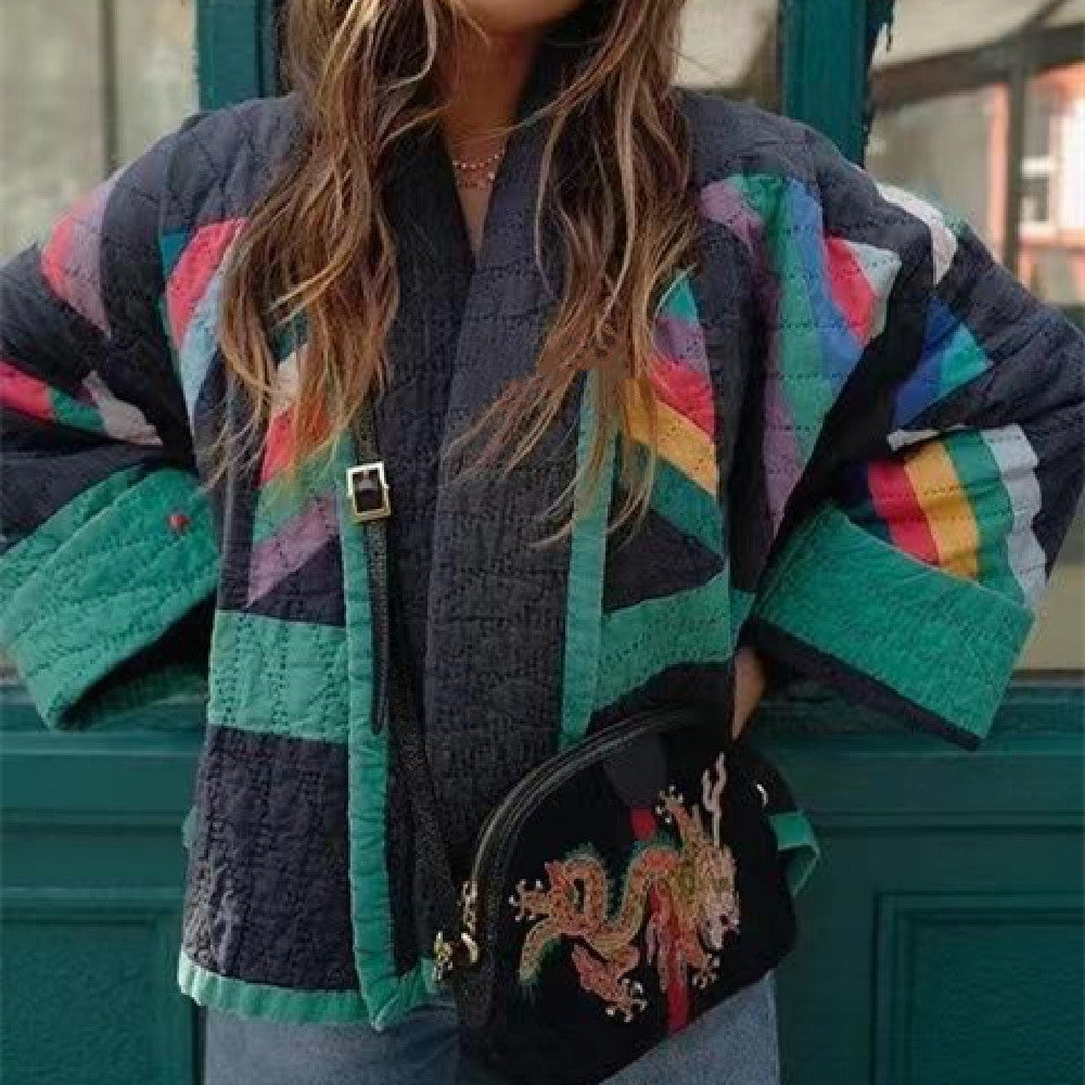 Veste fleurie femme style vintage coton