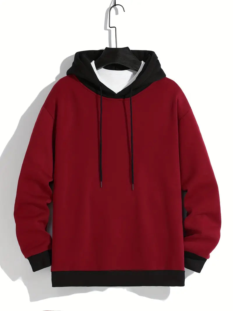 Sweat à capuche rétro style color block