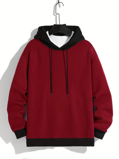 Sweat à capuche rétro style color block