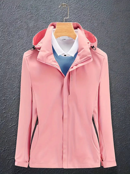 Veste d'hiver femme coupe-vent chaude à capuche