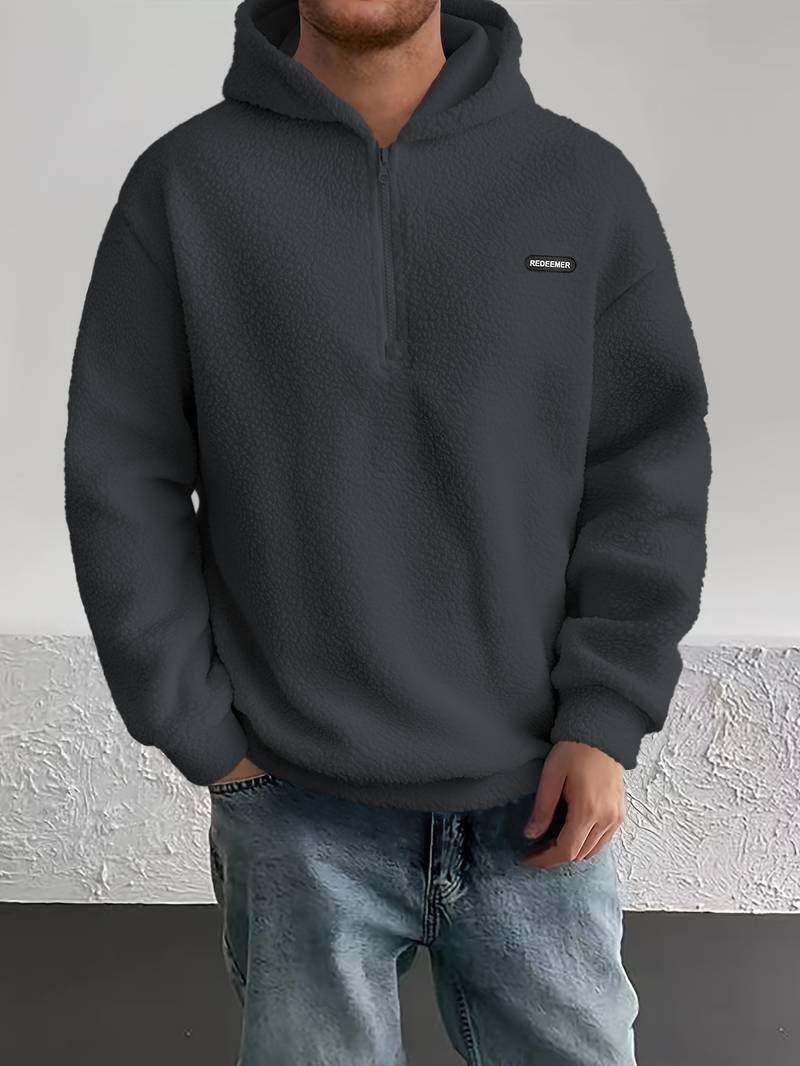 Sweat à capuche élégant pour homme avec fourrure
