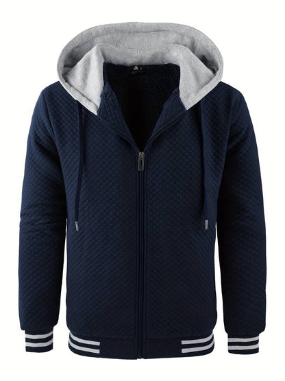 Herren Thermo Pullover Fleece Kapuze Warm - IdealeKleiden