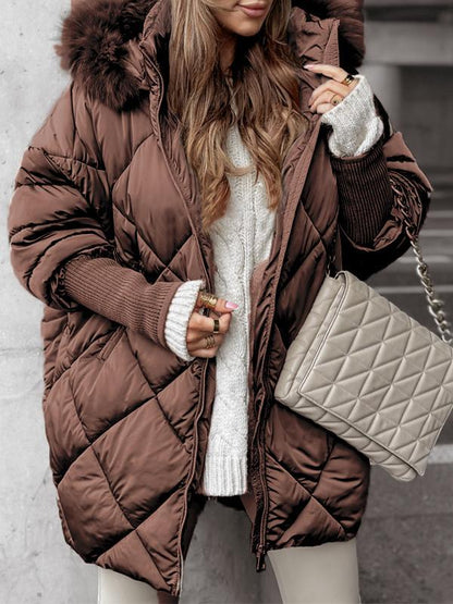 Veste classique pour femme à capuche en coton
