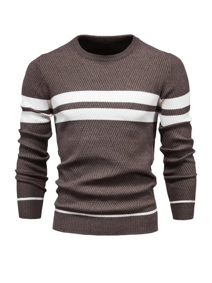 Pull-over homme motif rayé moderne