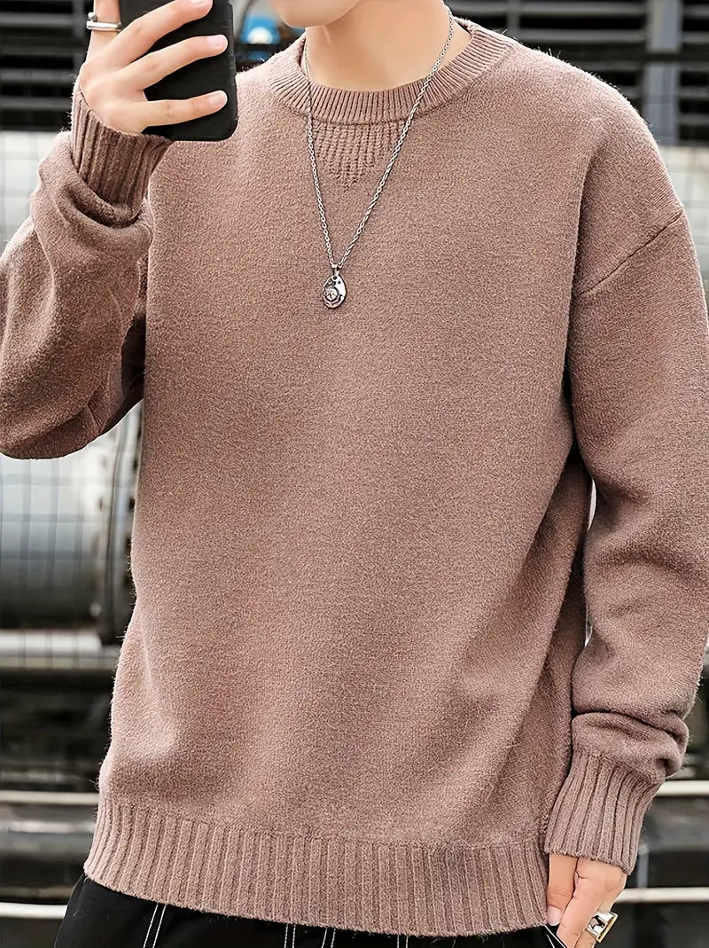 Pull décontracté homme Col rond Chaud