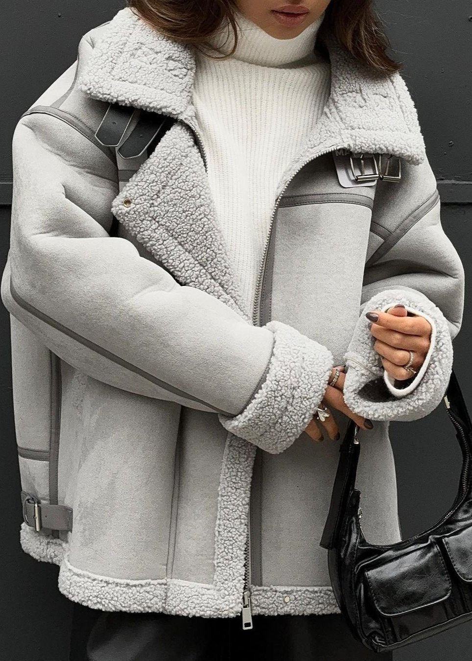 Blouson pilote élégant en cuir