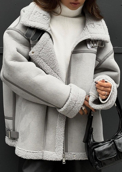 Blouson pilote élégant en cuir