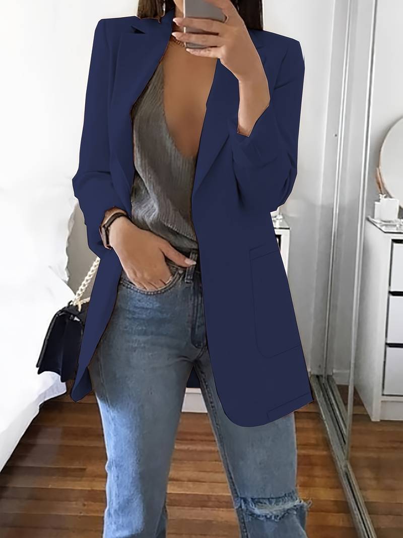Blazer élégant à manches longues pour femme