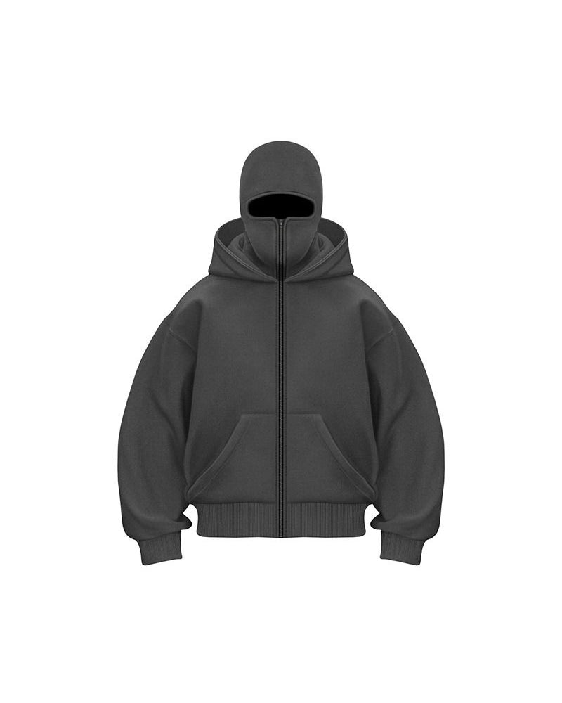 Veste à capuche chaude double capuche fermeture éclair