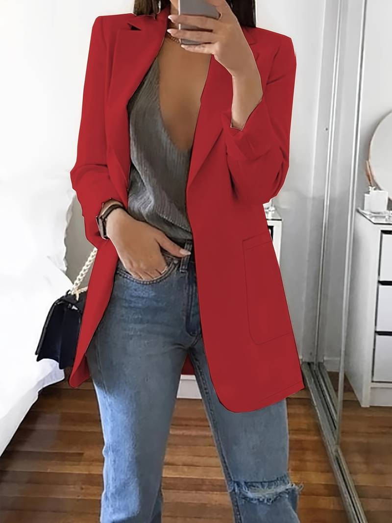 Blazer élégant à manches longues pour femme
