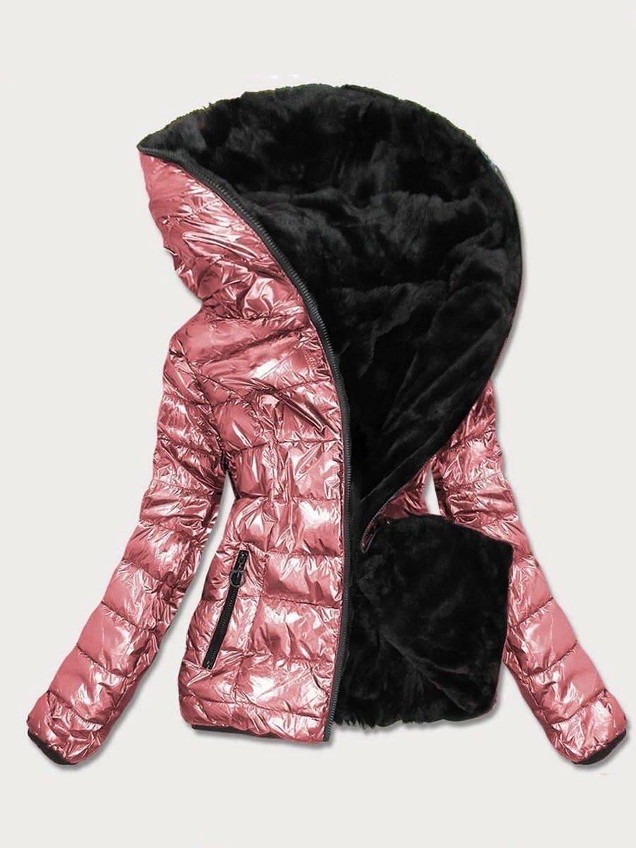 Veste d'hiver douce avec doublure en peluche