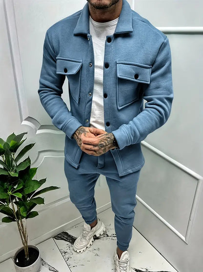 Veste en cuir homme 2 pièces à lacets