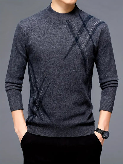 Pull élégant pour homme à motif géométrique