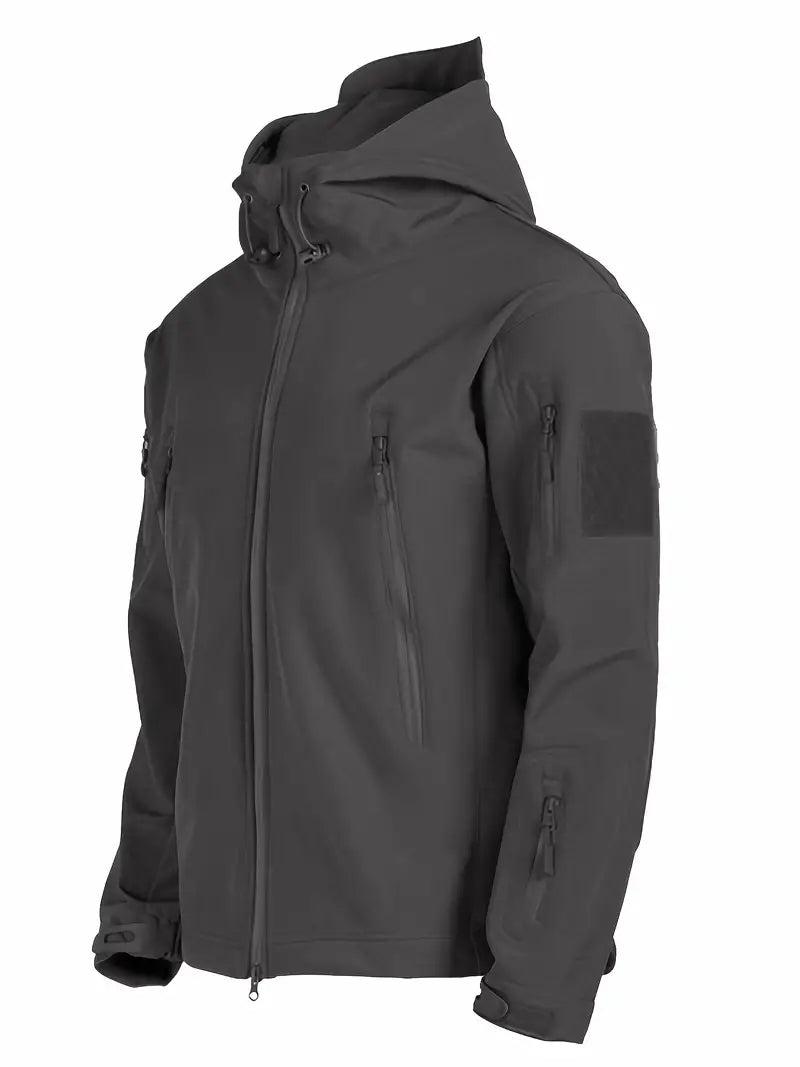 Veste coupe-vent doublée polaire chaude pour hommes