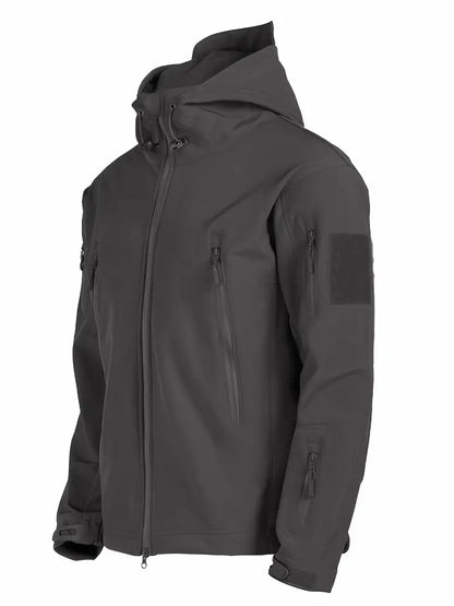 Veste coupe-vent doublée polaire chaude pour hommes
