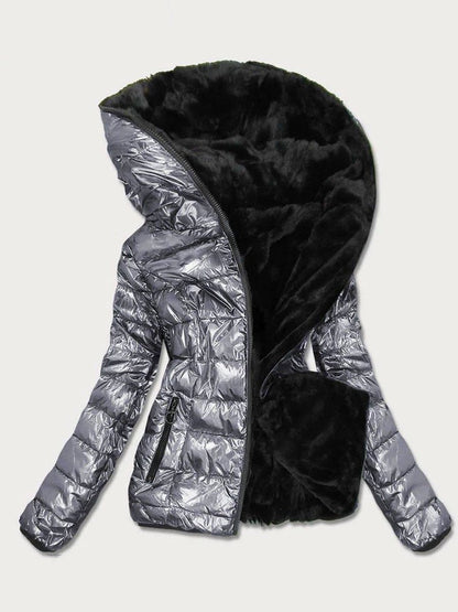 Veste d'hiver douce avec doublure en peluche