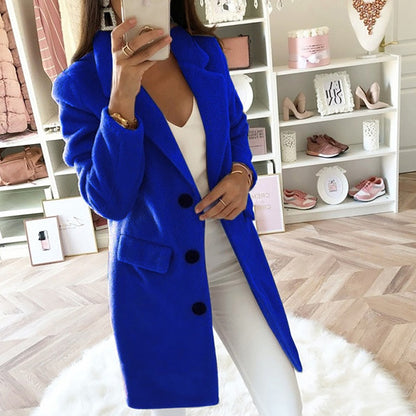 Manteau d'hiver femme col élégant